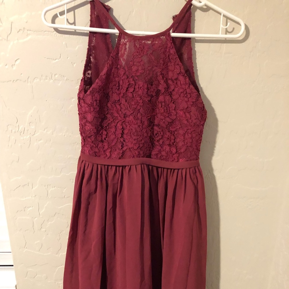 Maroon wedding dress